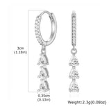Gold CZ Fringe Drop Earrings