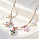 Boho Ceramic Tulip Necklace