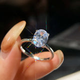 Promise Oval Crystal Ring