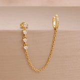 Sienna Chain Tassel Stud Earring