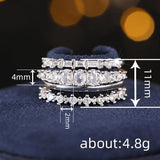 4-Piece CZ Stack Ring Set