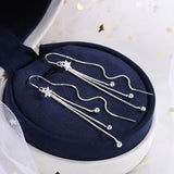 Black Tassel Drop Earrings