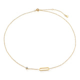 Dainty Sideways Cross Choker