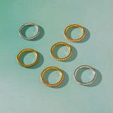 Colorful Cubic Zirconia Stackable Ring Set