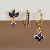 Gemma Floral Crystal Earring Set