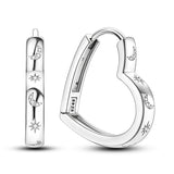 Sterling Silver Charm Hoop Earrings