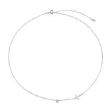 Dainty Sideways Cross Choker