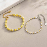 Two-Tone Beaded Chain Bracelet