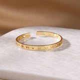 Gold Cuff Bangle Bracelet