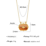 Geometric Acrylic Pendant Necklace
