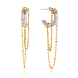 Two-Tone Bilayer Geometric Stud Earrings