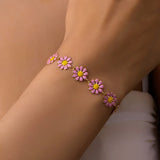 Daisy Beaded Bracelet