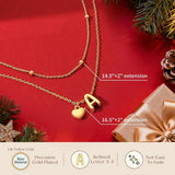 Heart Initial Layered Necklace