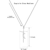 Silver Plated Alloy Faith Cross Pendant Necklaces