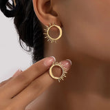 Sun & Moon Stud Earrings