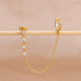 Sienna Chain Tassel Stud Earring