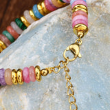 Mixed Gemstone Handmade Chain Bracelet