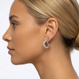 Irregular Two-Tone Geometric Stud Earrings