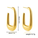 Chunky U-Shape Hoop Earrings