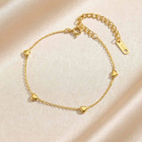 Dainty Heart Charm Bracelet