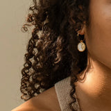 Natural Shell Sun & Moon Hoop Earrings