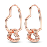 Sterling Silver Charm Hoop Earrings