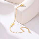 CZ Cross Chain Bracelet