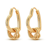 Sterling Silver Charm Hoop Earrings