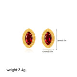 Geometric Crystal Stud Earrings