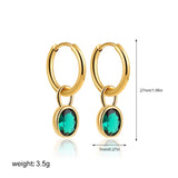 Multicolour Oval Zircon Crystal Hoops