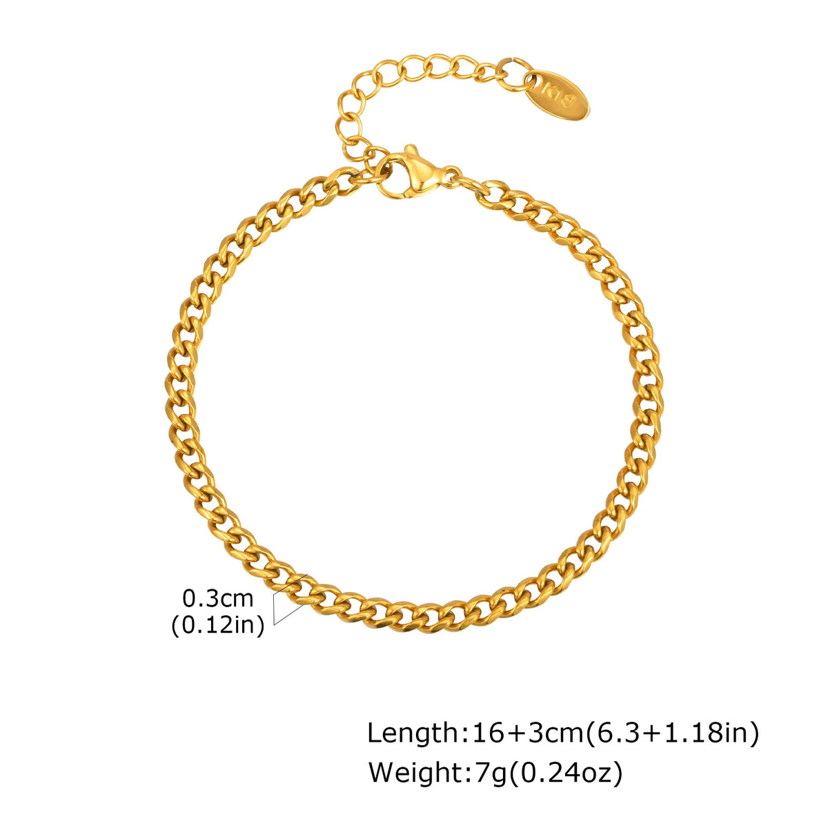 18K Layered Chain & Cuff Bracelet Stack