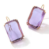 Crystal Square Drop Earrings