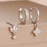 Gemma Floral Crystal Earring Set