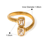 Waterdrop Zircon Open Statement Ring