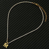 Pavé Initial Tennis Necklace
