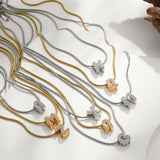 Tiny Initial CZ Necklace