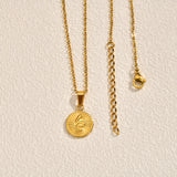 Round Disc Handmade Animal Snake Pendant Necklace, Women's Stainless Steel Delicate New Jewelry Tarnish Free