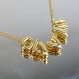 Petite Bubble Initial Charm Necklace