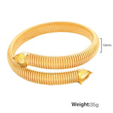 Punk Thick Gold Elastic Cuff