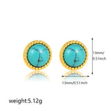 Turquoise Round Drop Earrings