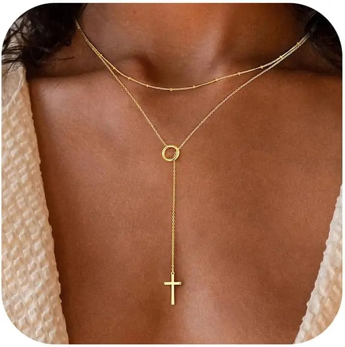 Lariat Cross Y-Necklace