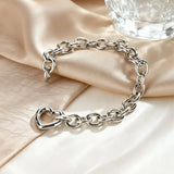 Heart Clasp Curb Chain Choker