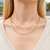 Layered Bead Chain Necklace