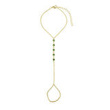 Zircon Beaded Hand Chain Bracelet