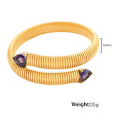 Punk Thick Gold Elastic Cuff