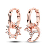 Sterling Silver Charm Hoop Earrings