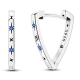 Sterling Silver Charm Hoop Earrings