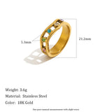 Double Layer Colorful Zircon Ring