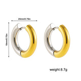 Two-Tone Bilayer Geometric Stud Earrings
