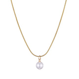 Simple Pearl Pendant Necklace